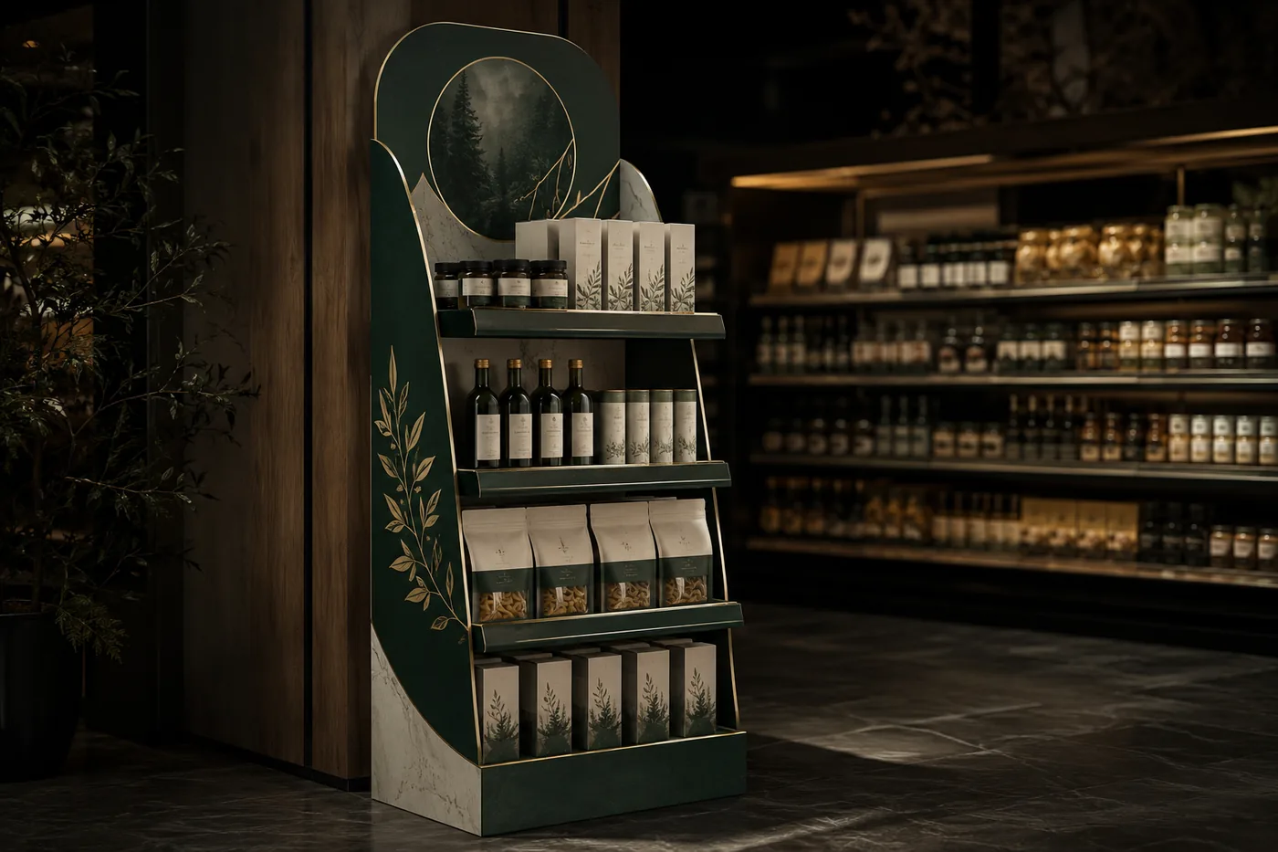 Market kampanya karton stand uygulaması
